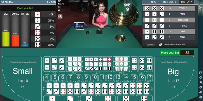 Các hình thức cược trong Sicbo Livestream 8us